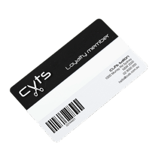 Custom loyalty and barcode card