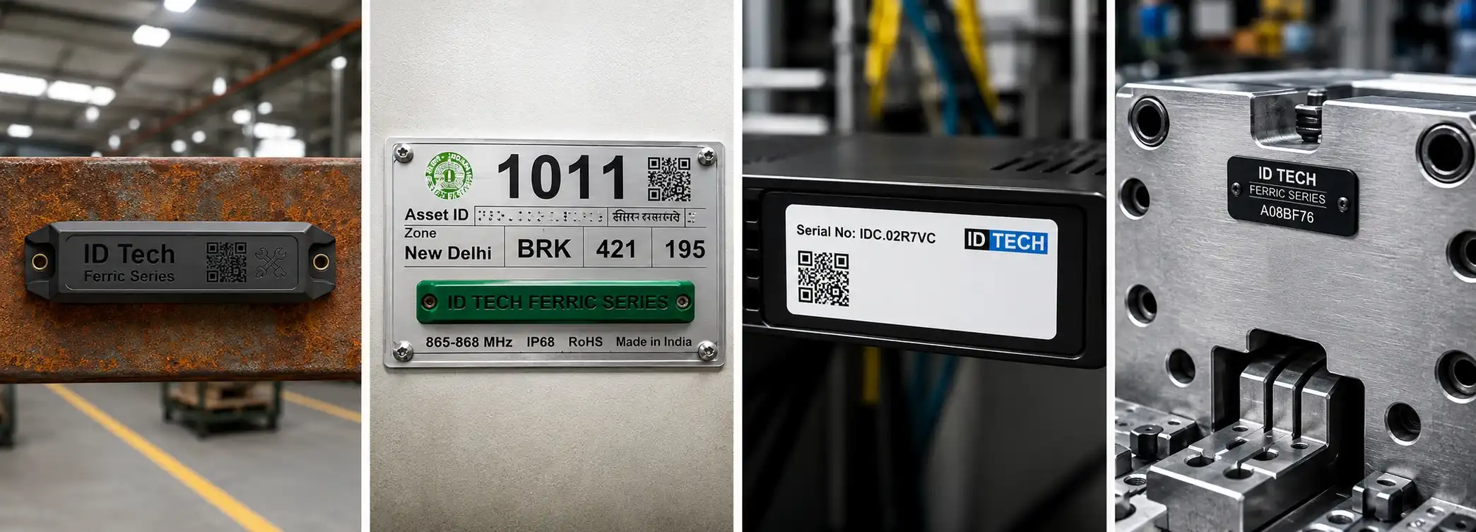 Mount-on-metal RFID tags for industrial asset tracking